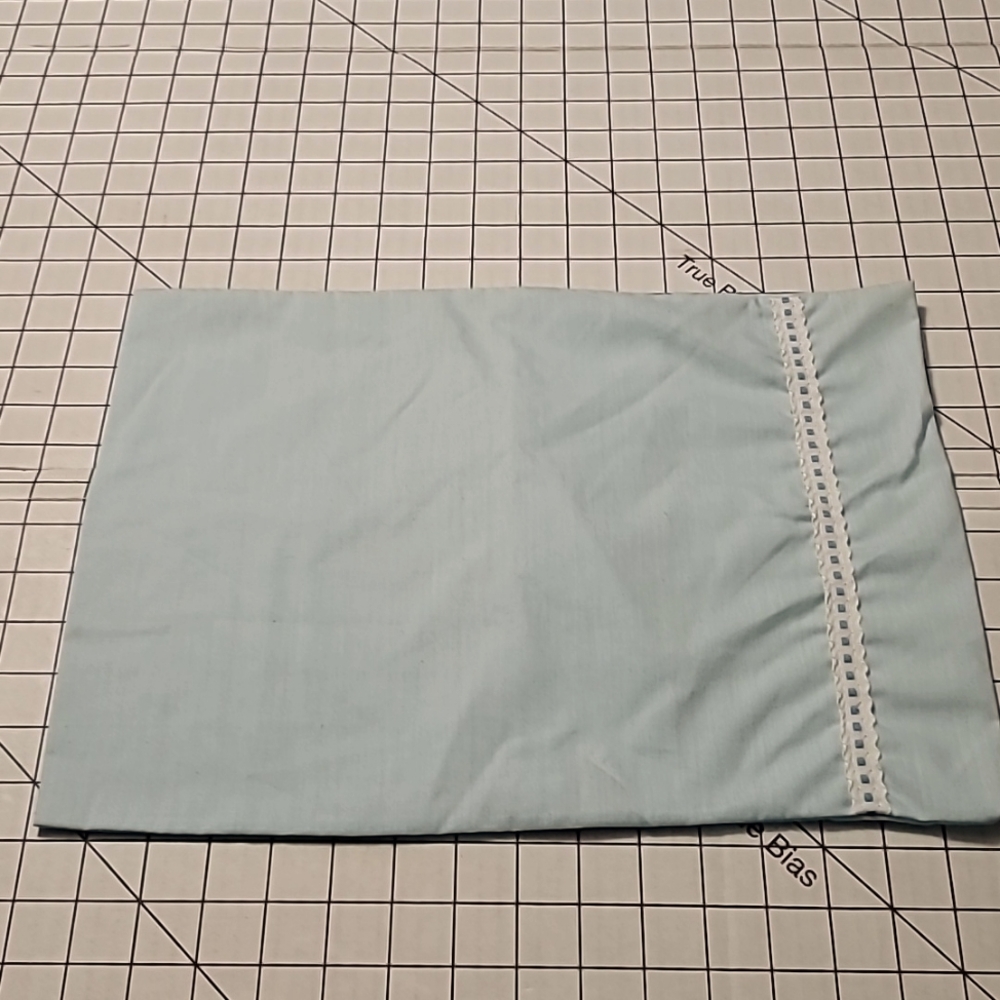 Vintage Light Blue with Ribbon Pillow‎ Cover Preloved